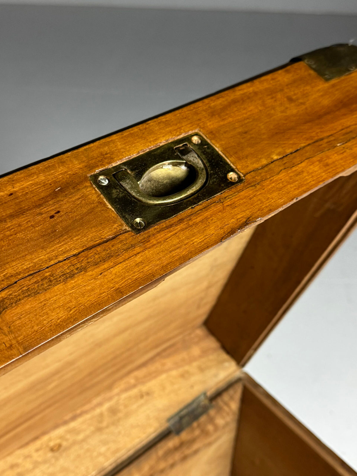 English Camphor Wood Campaign or Maritime Chest, 19th Century, photo 17