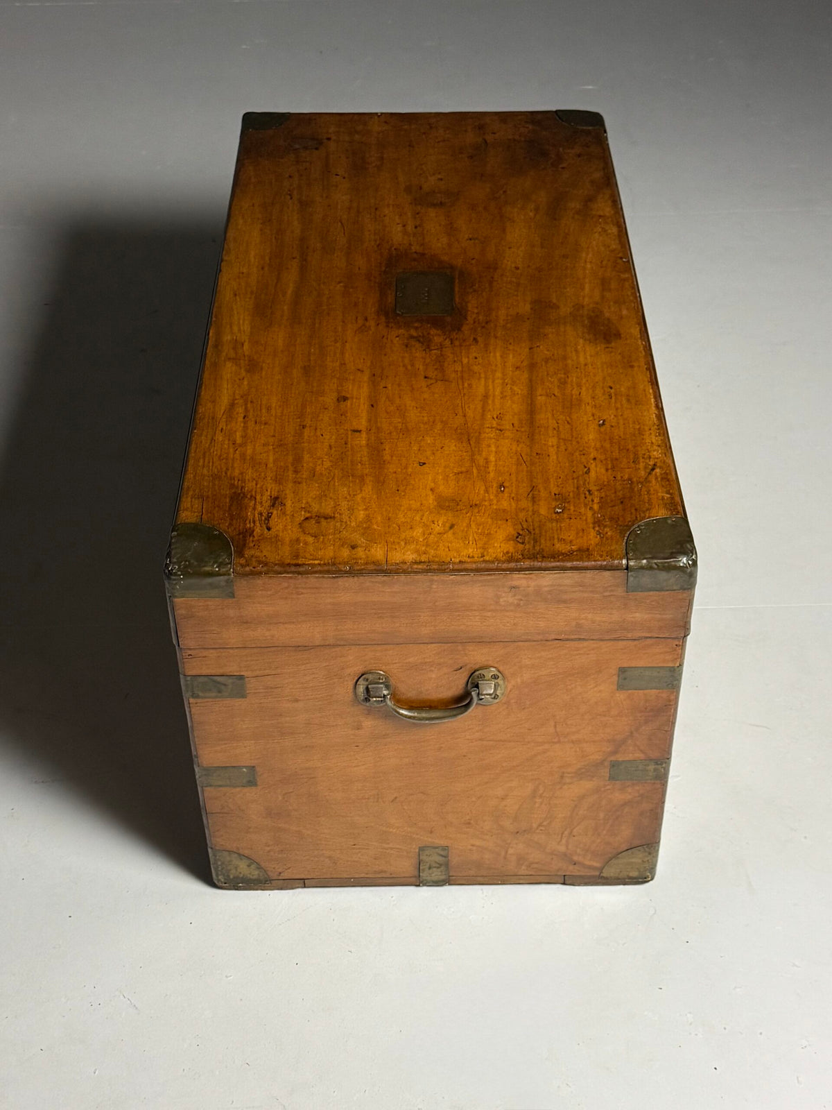 English Camphor Wood Campaign or Maritime Chest, 19th Century, photo 20