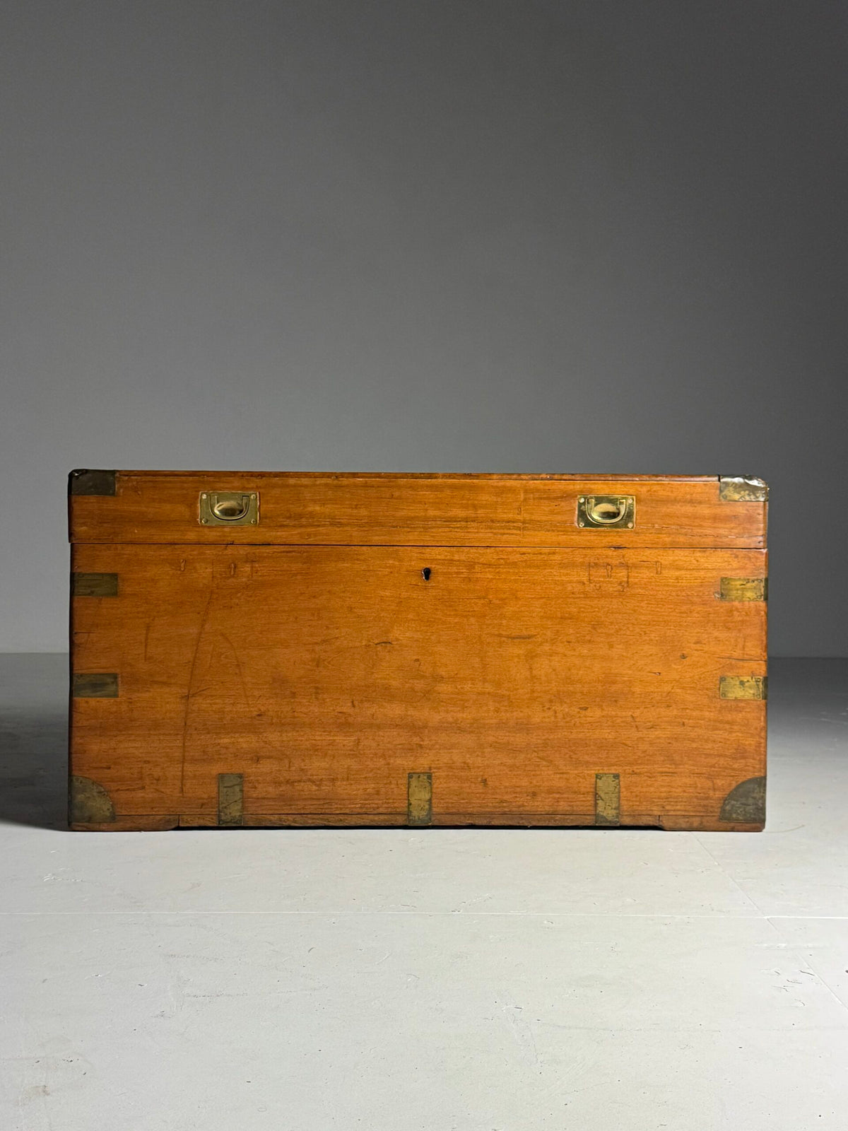 English Camphor Wood Campaign or Maritime Chest, 19th Century, photo 21