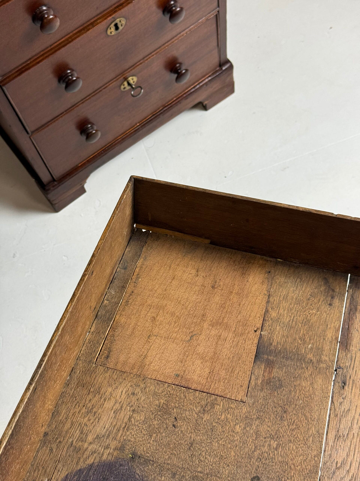 English Mahogany Partners Desk with Red Leather Top, c. 1870 to 1890, photo 21