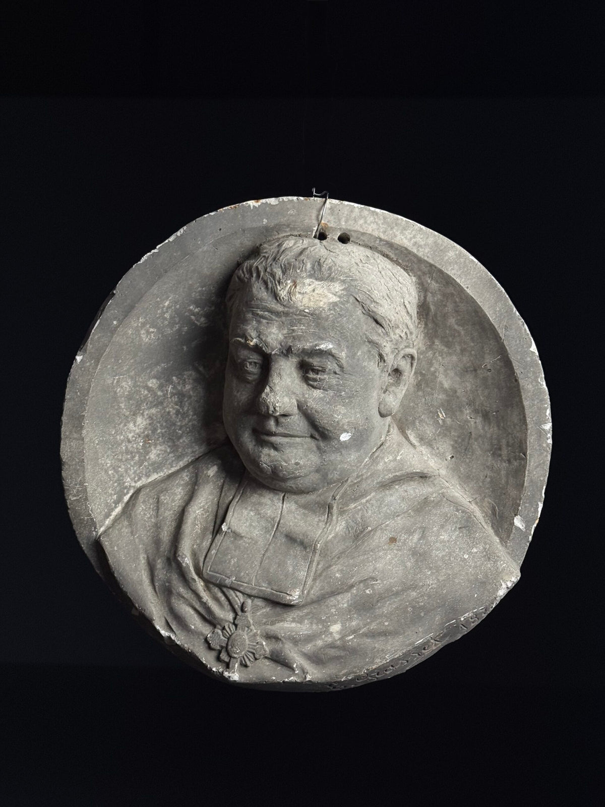 19th Century Plaster Portrait Medallion, photo 26