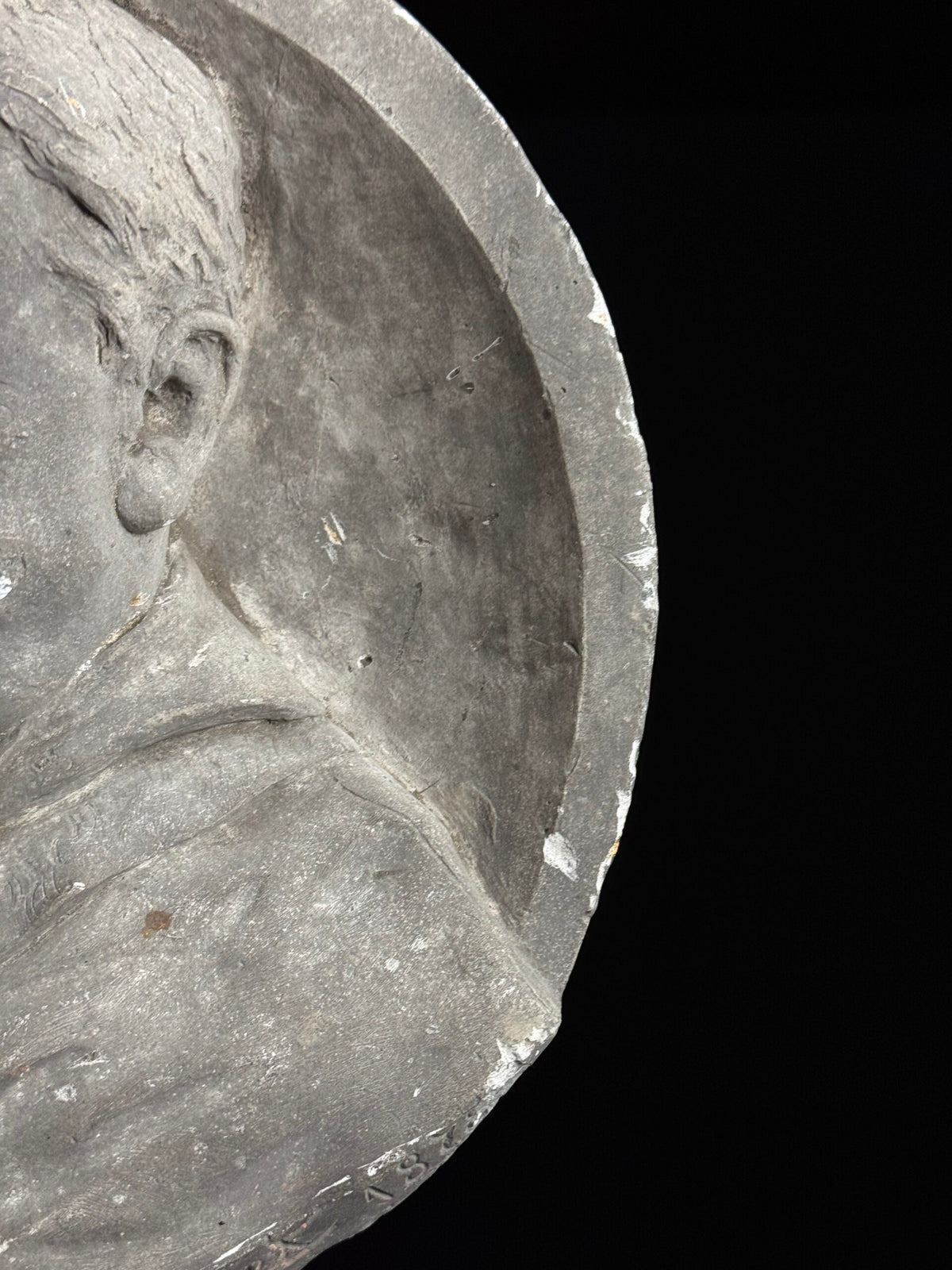 19th Century Plaster Portrait Medallion, photo 20