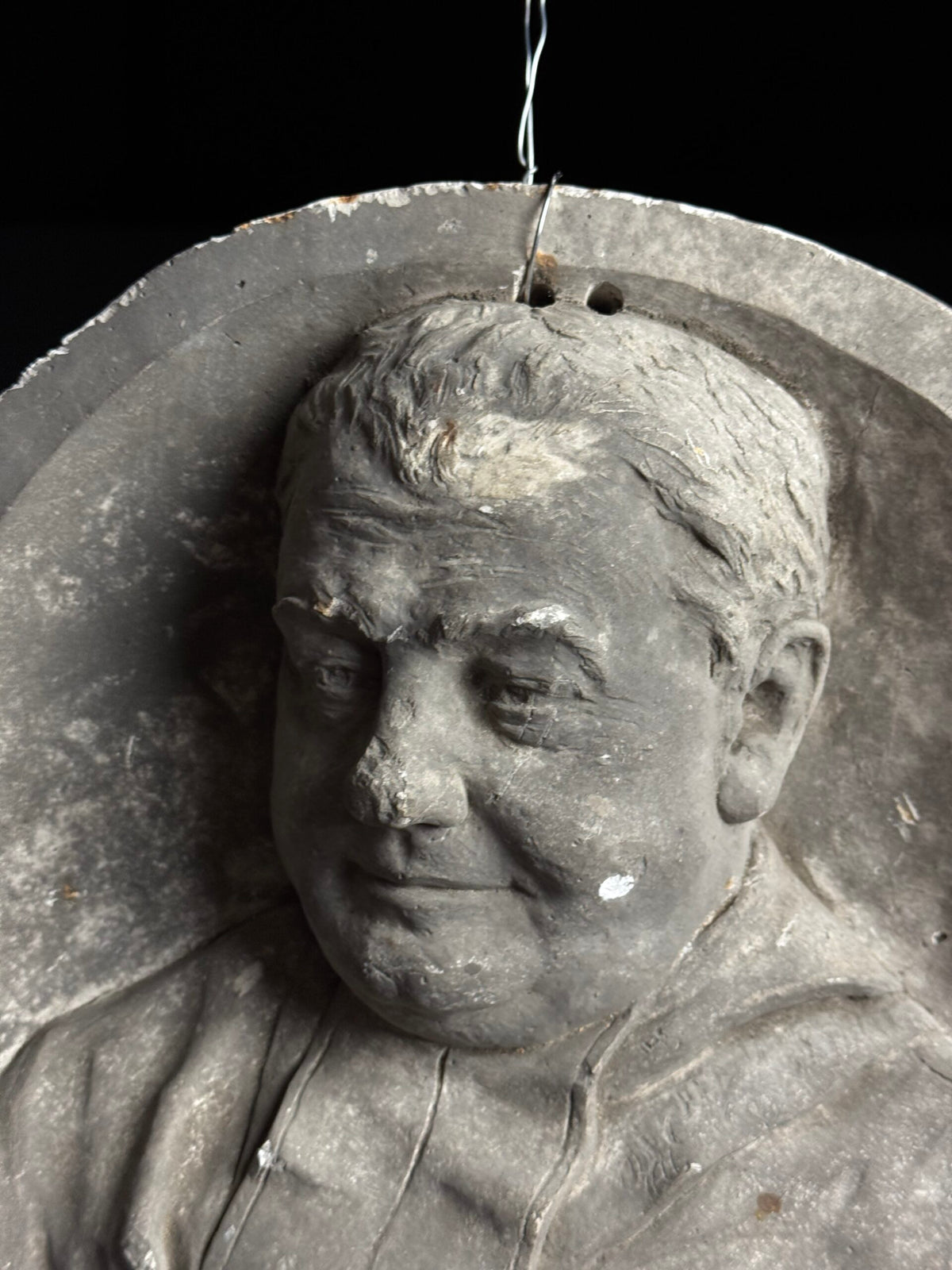 19th Century Plaster Portrait Medallion, photo 13