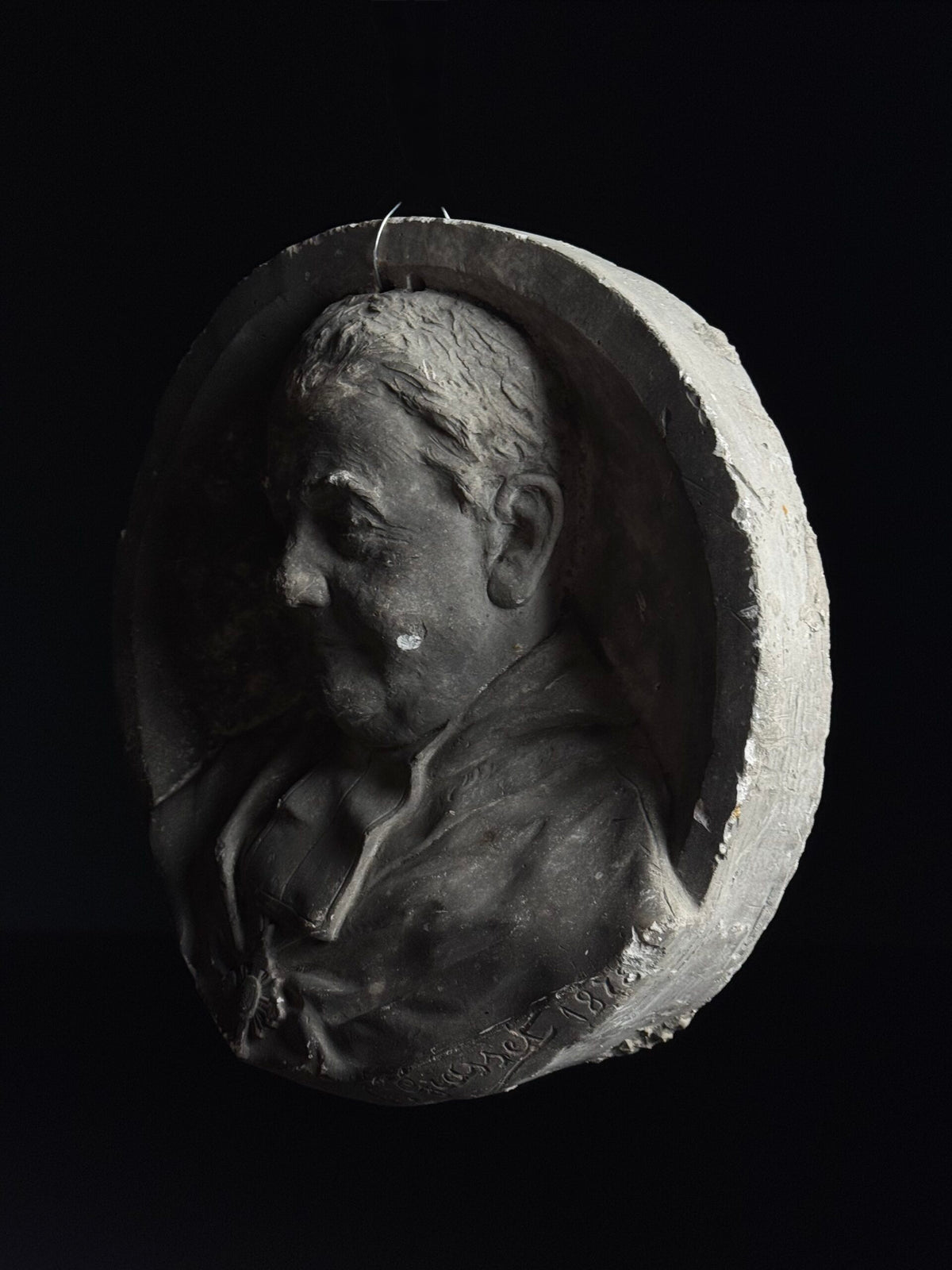 19th Century Plaster Portrait Medallion, photo 8