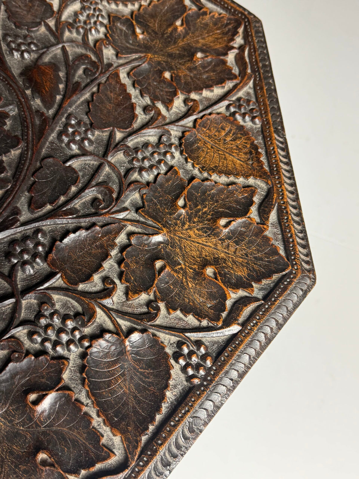 Anglo Indian Hand Carved Folding Side Table, 19th Century, photo 15