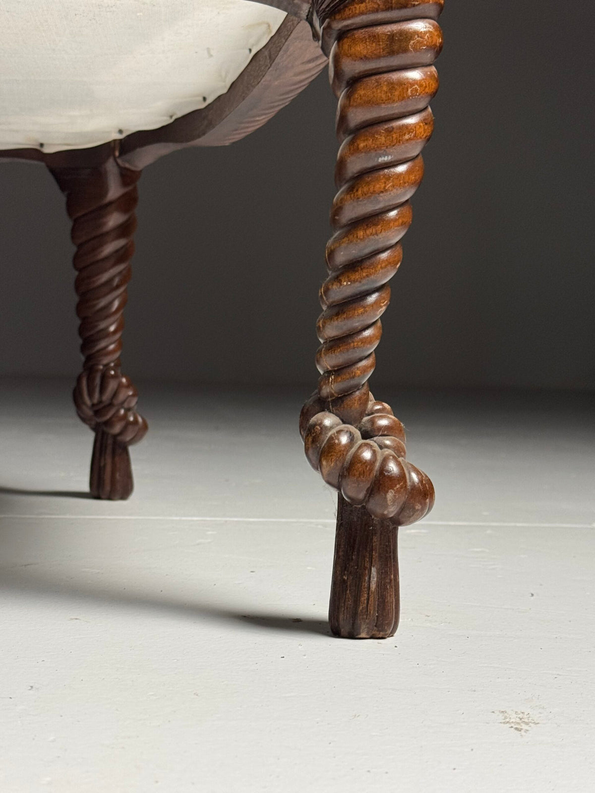 Pair of Napoleon III Style Rope Club Chairs, Early 20th Century, photo 11