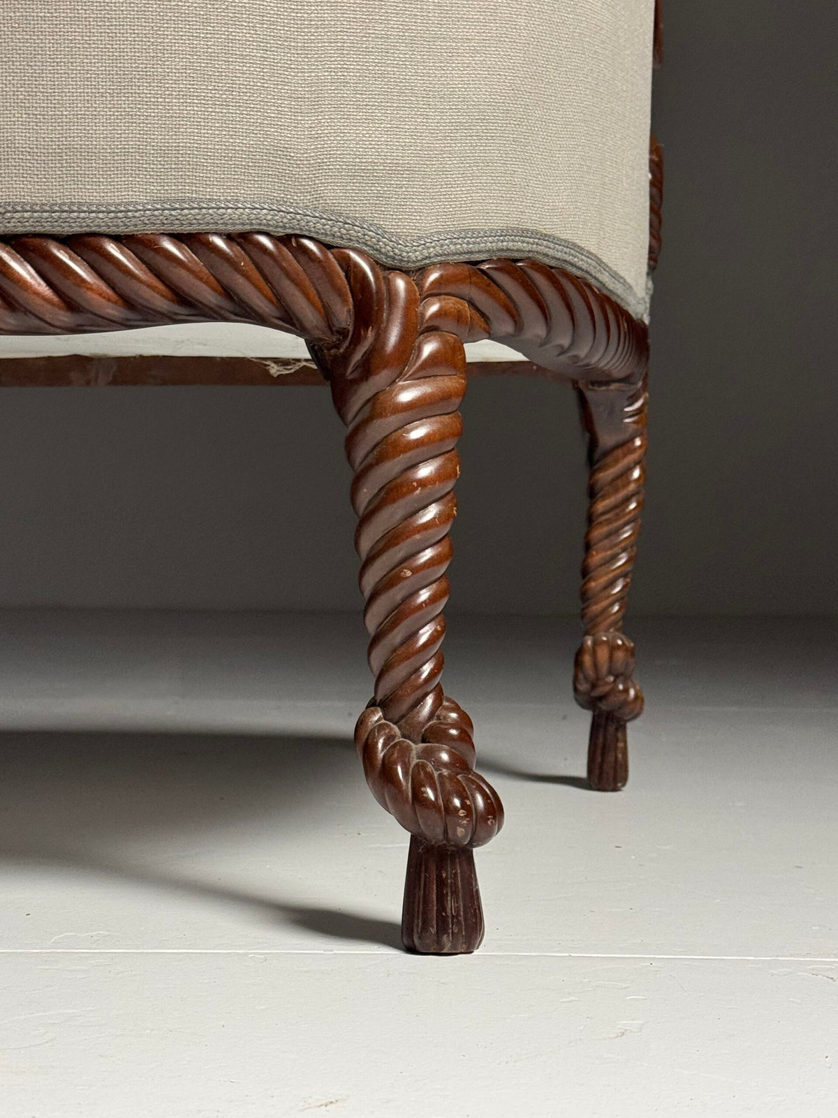 Pair of Napoleon III Style Rope Club Chairs, Early 20th Century, photo 6