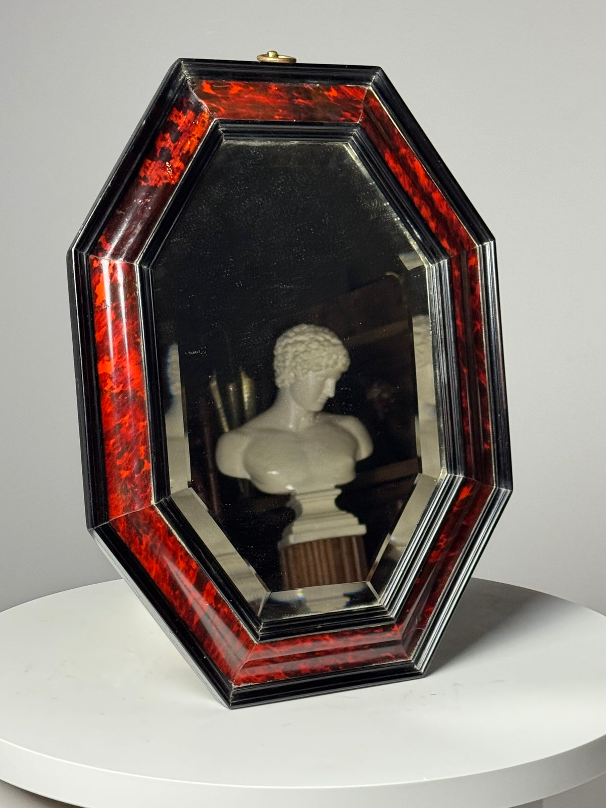 Octagonal Faux Tortoiseshell Mirror, 19th Century, photo 14