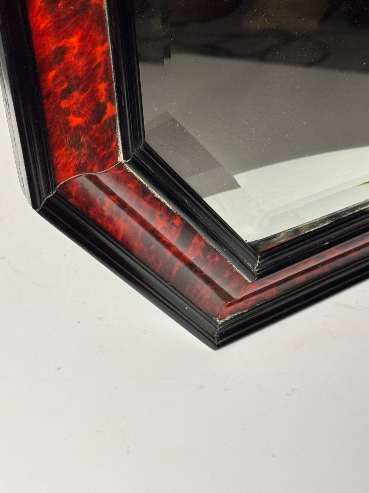 Octagonal Faux Tortoiseshell Mirror, 19th Century, photo 11