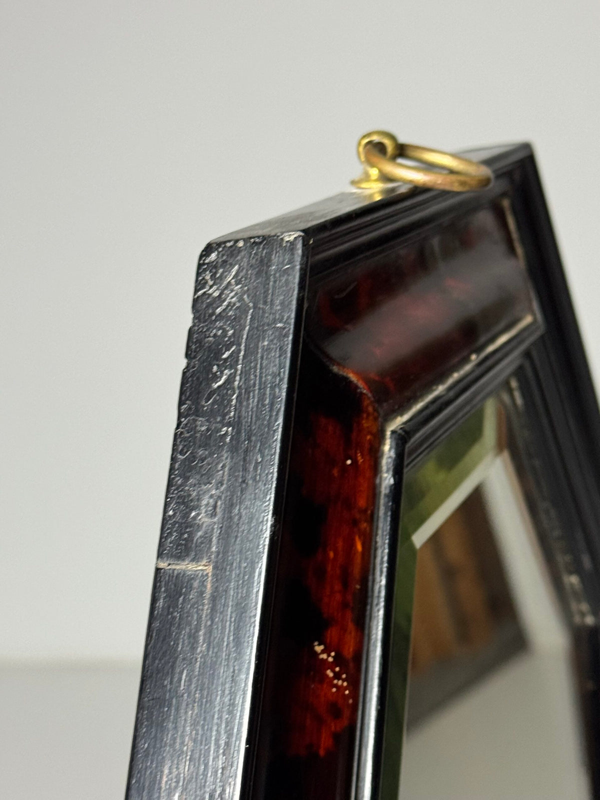 Octagonal Faux Tortoiseshell Mirror, 19th Century, photo 9