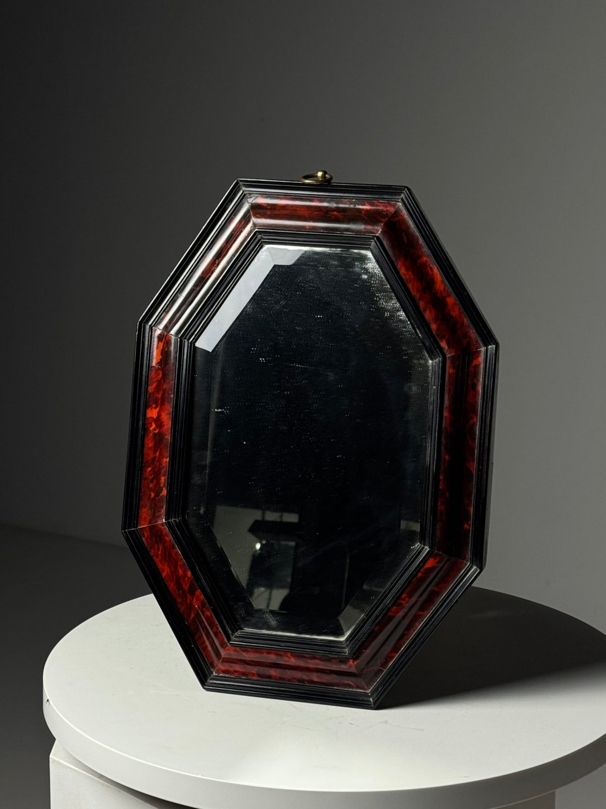 Octagonal Faux Tortoiseshell Mirror, 19th Century, photo 4