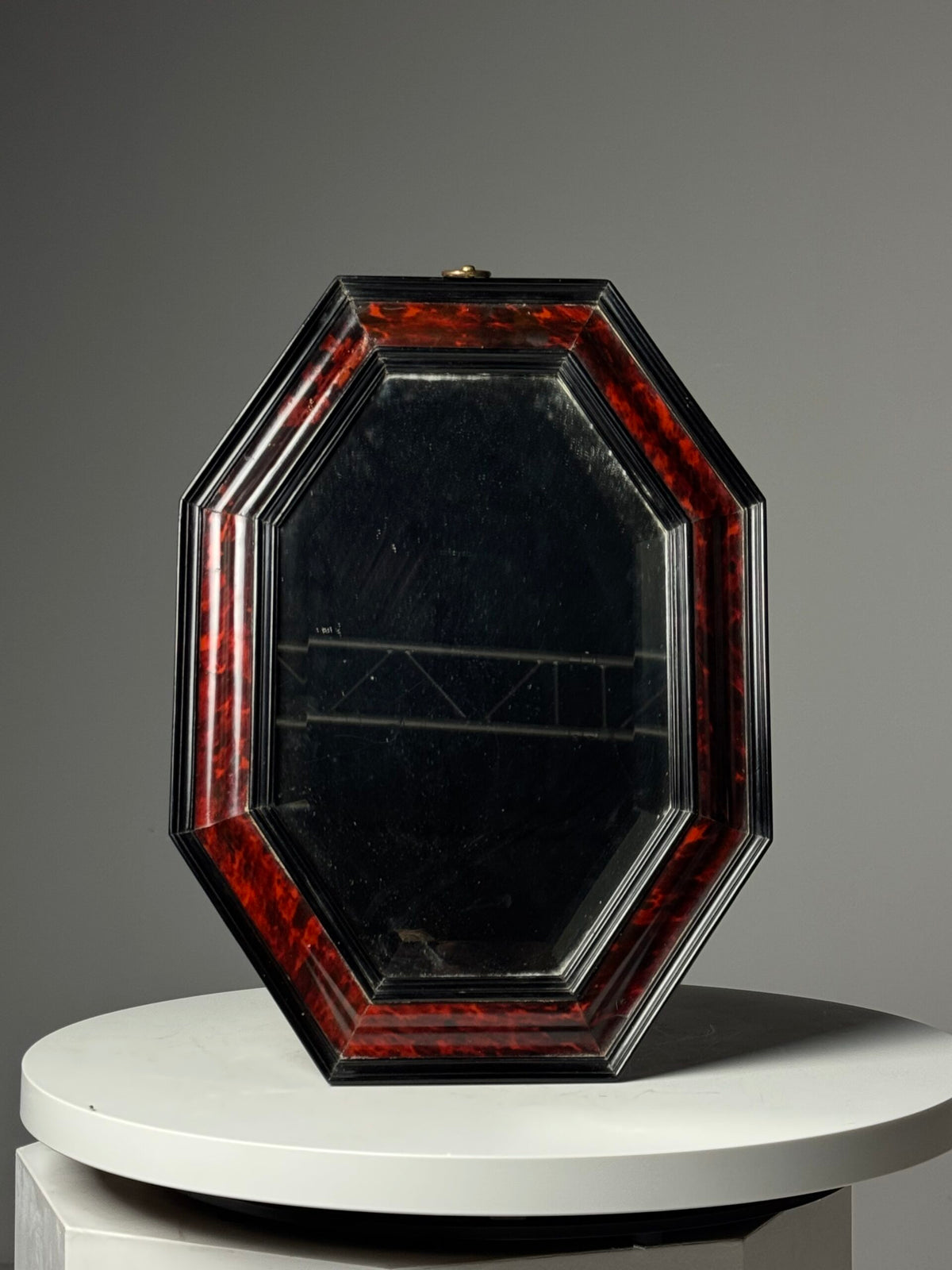 Octagonal Faux Tortoiseshell Mirror, 19th Century, photo 7