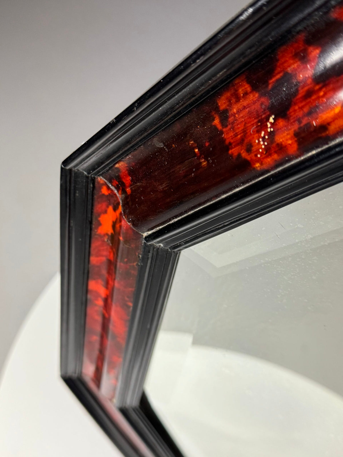 Octagonal Faux Tortoiseshell Mirror, 19th Century, photo 6