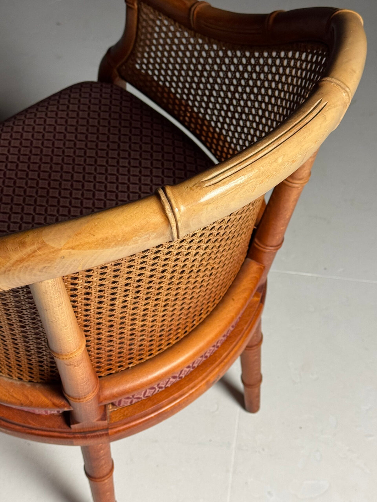 Set of Four Vintage Faux Bamboo Dining Chairs, photo 13