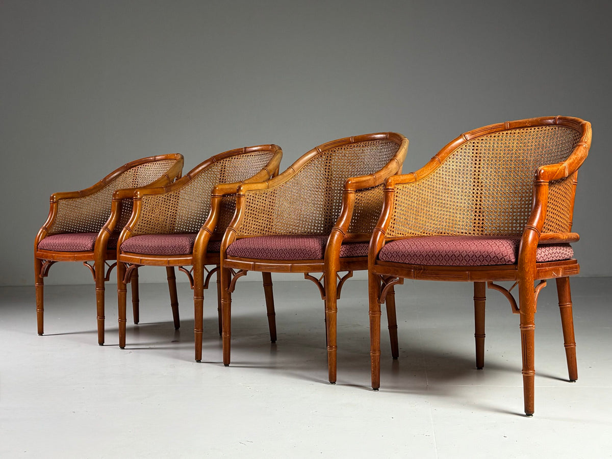 Set of Four Vintage Faux Bamboo Dining Chairs, photo 19
