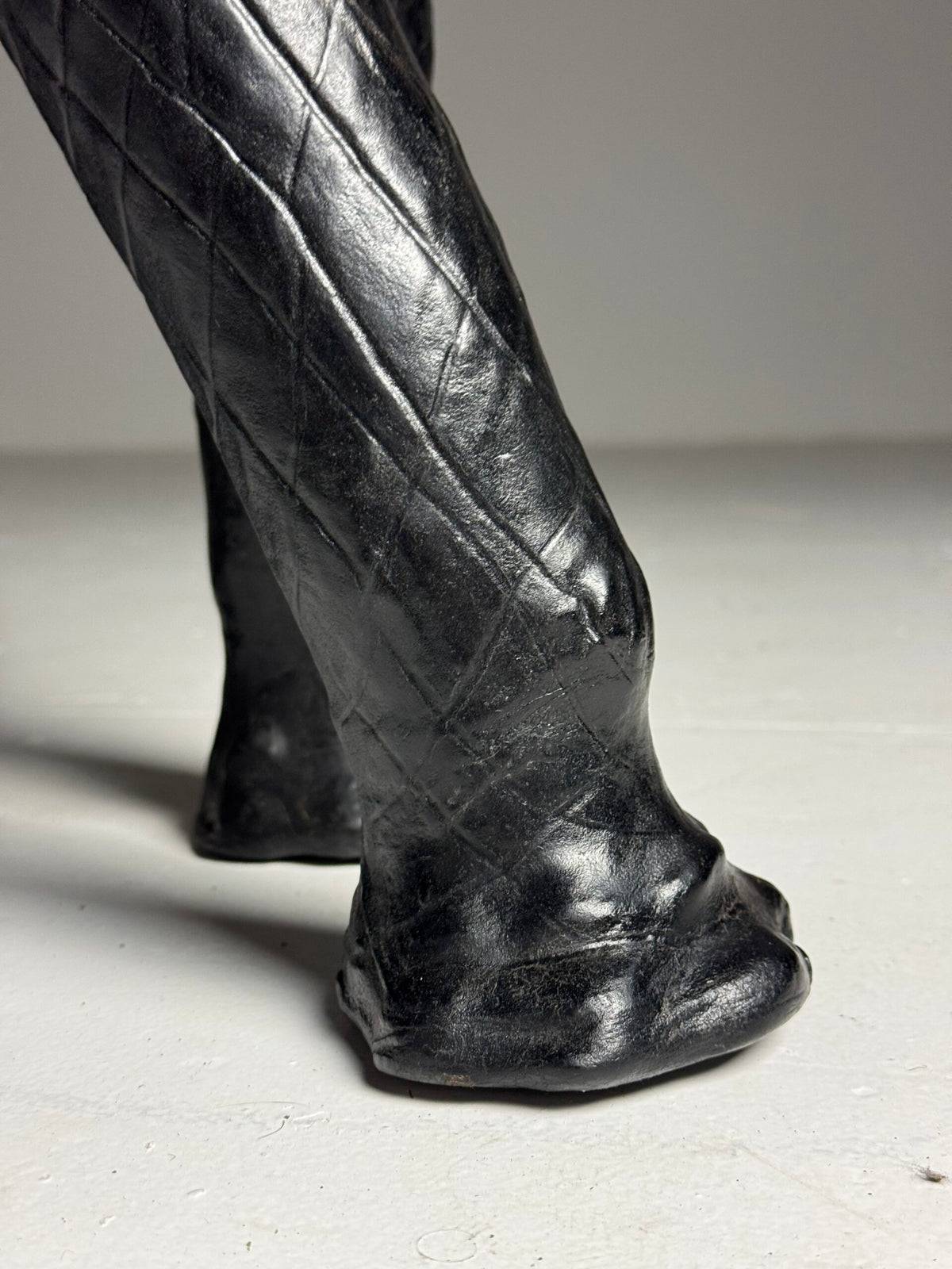 English Leather Covered Elephant Statue, photo 8