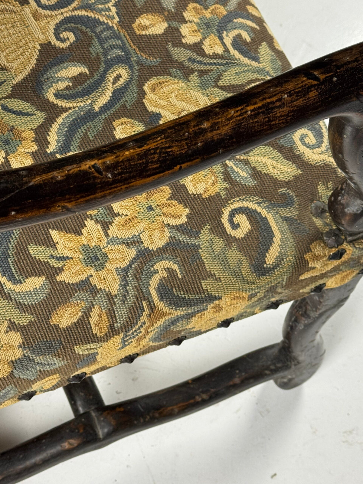 Pair of Large Os de Mouton Armchairs in Tapestry Upholstery, c. 1900, photo 22