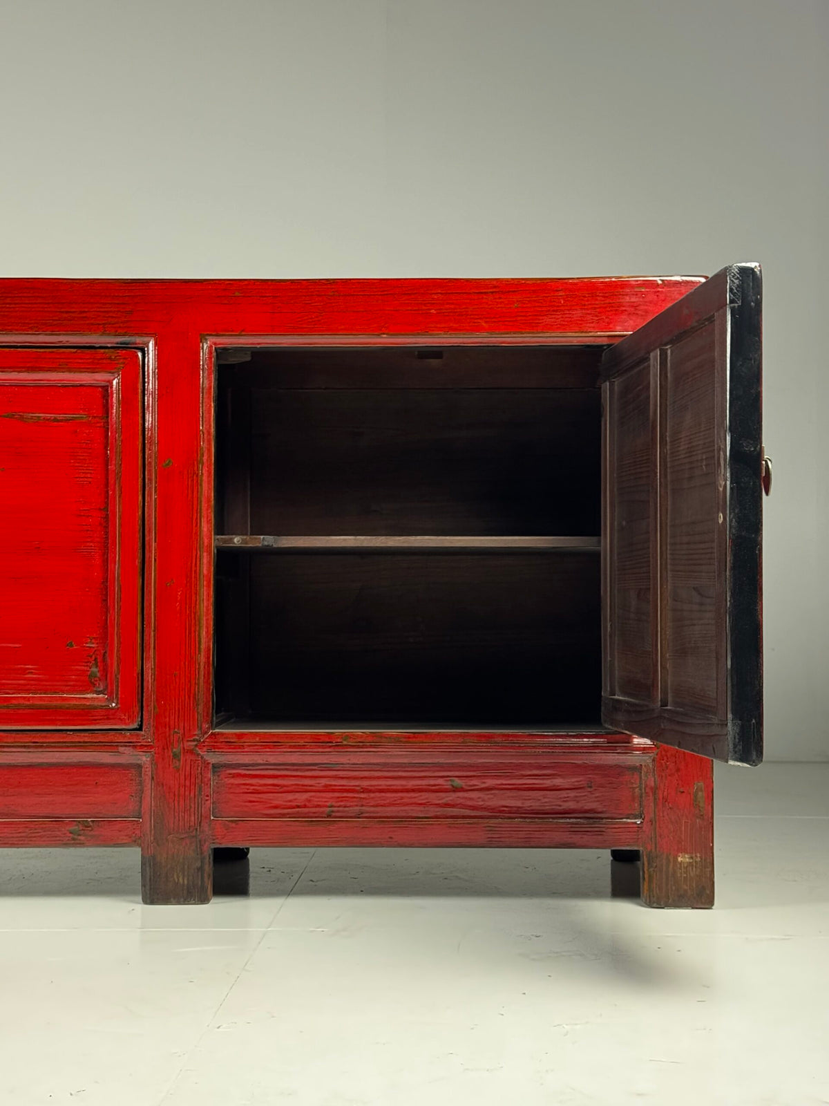 Large Chinese Style Red Lacquer Sideboard, c. 2000, photo 5