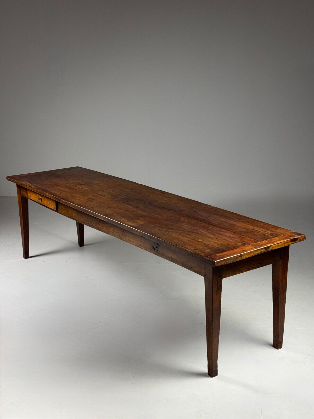 French Farmhouse Dining Table, 292 cm, Fruitwood, Early 19th Century, photo 12
