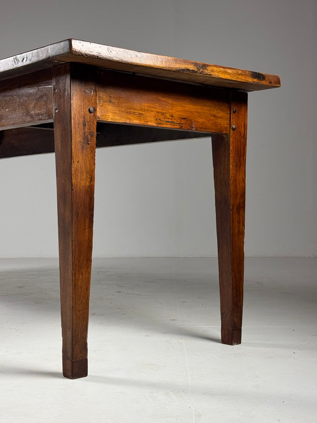 French Farmhouse Dining Table, 292 cm, Fruitwood, Early 19th Century, photo 10