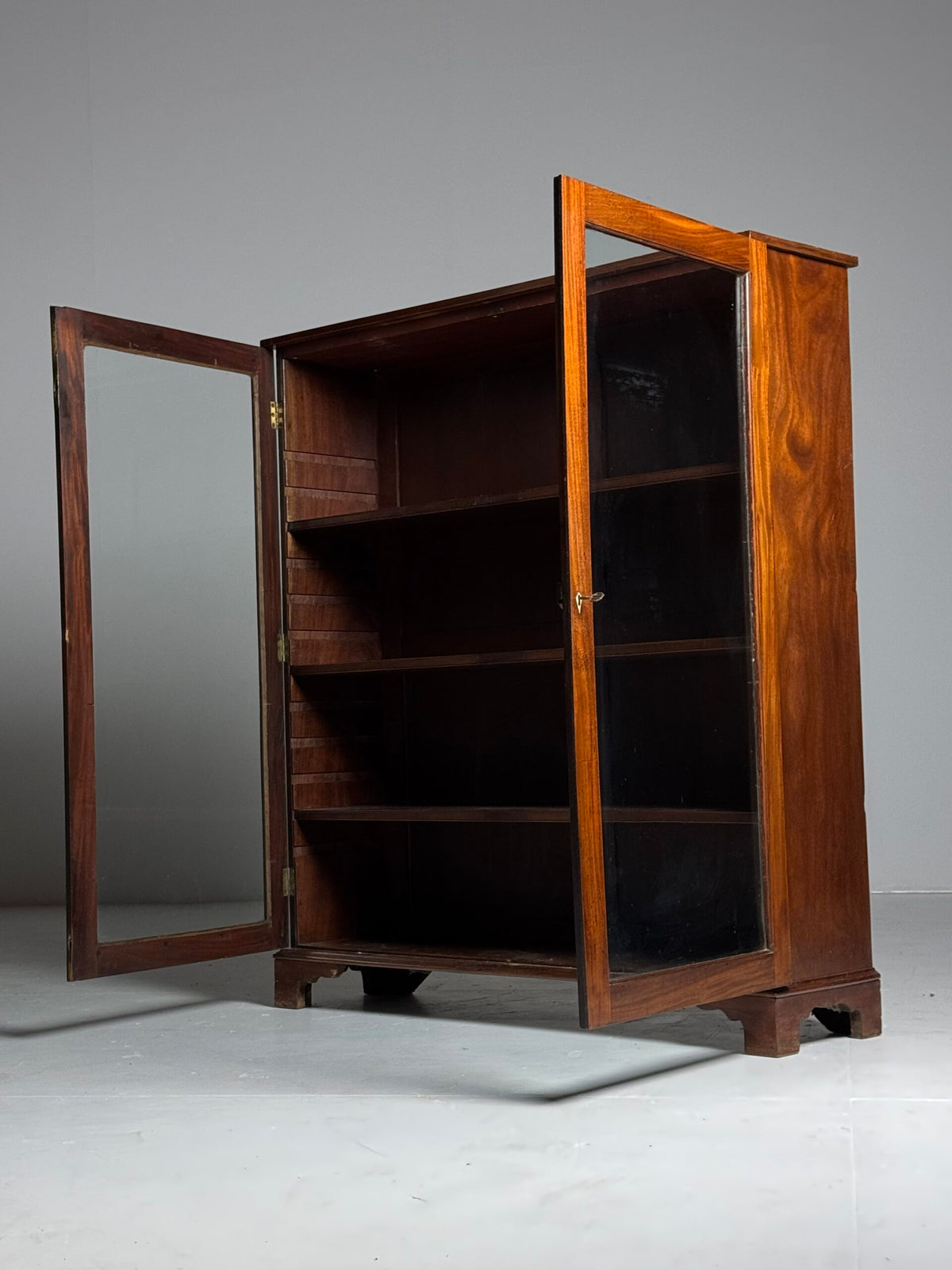 English Mahogany Display Cabinet or Small Bookcase, Late 19th Century, photo 17