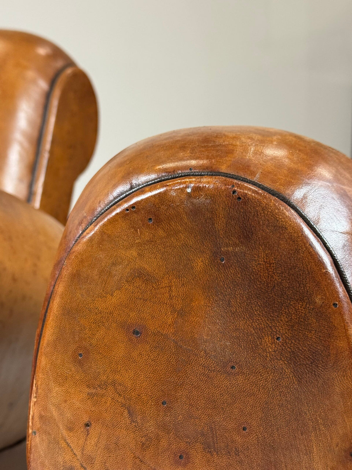 Pair of French Leather Club Chairs, 1930 to 1940, photo 8
