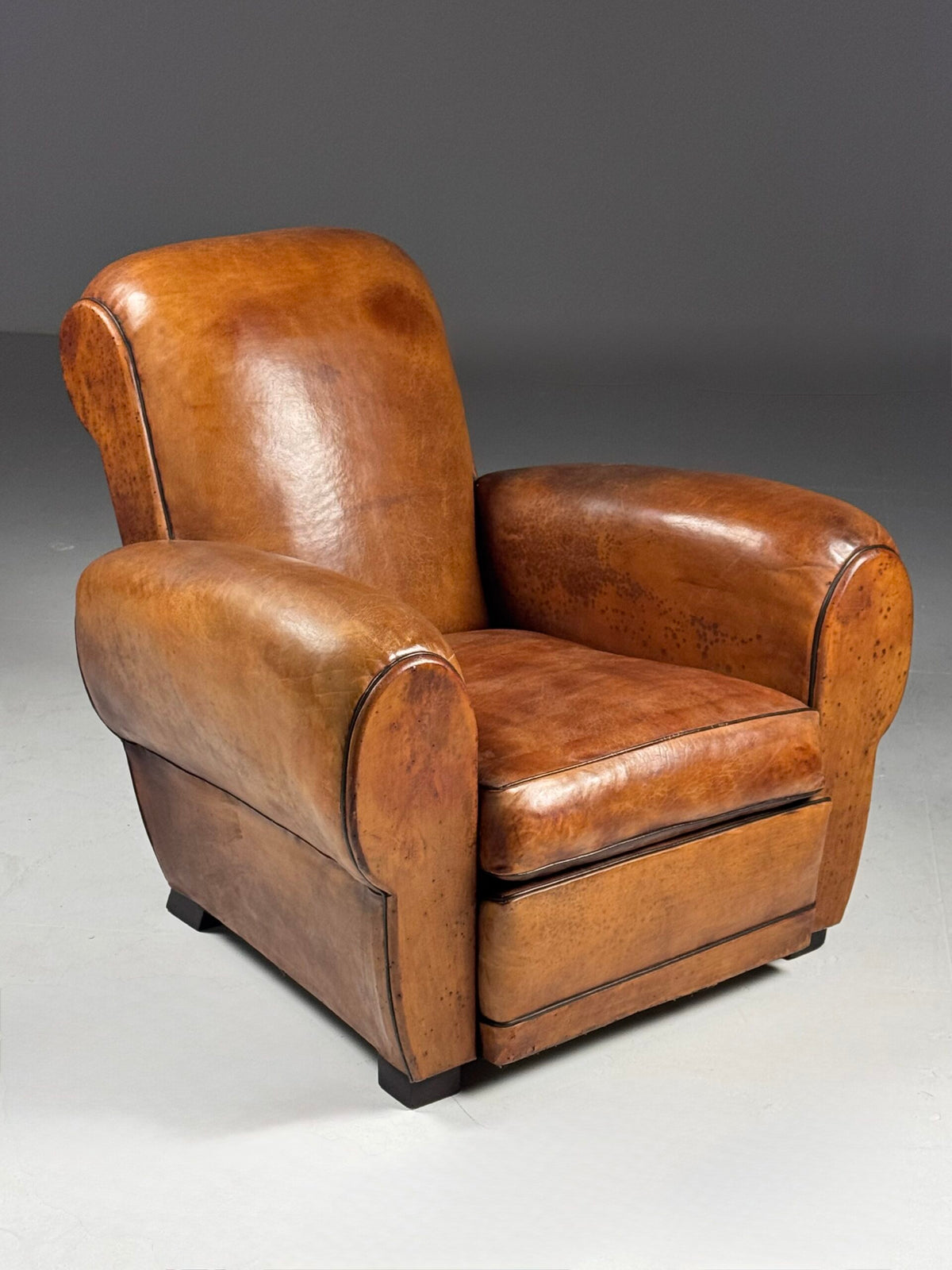 Pair of French Leather Club Chairs, 1930 to 1940, photo 26