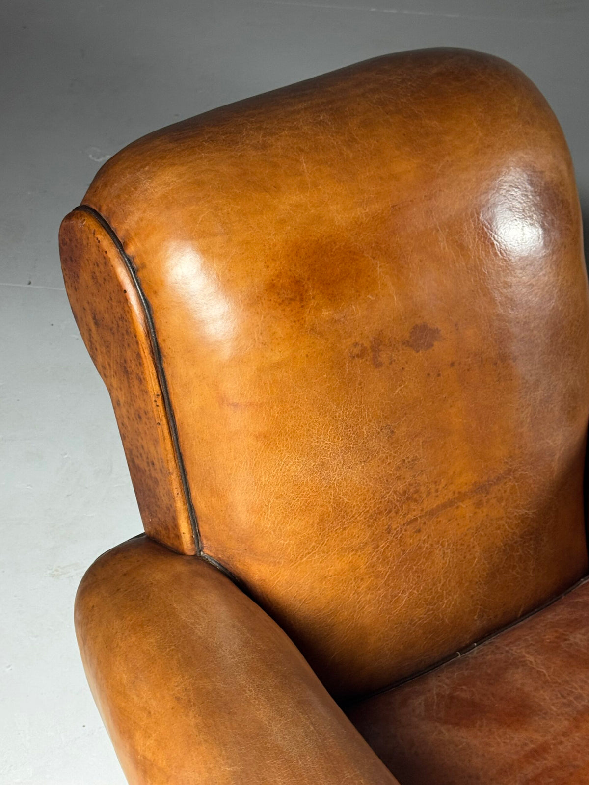 Pair of French Leather Club Chairs, 1930 to 1940, photo 22