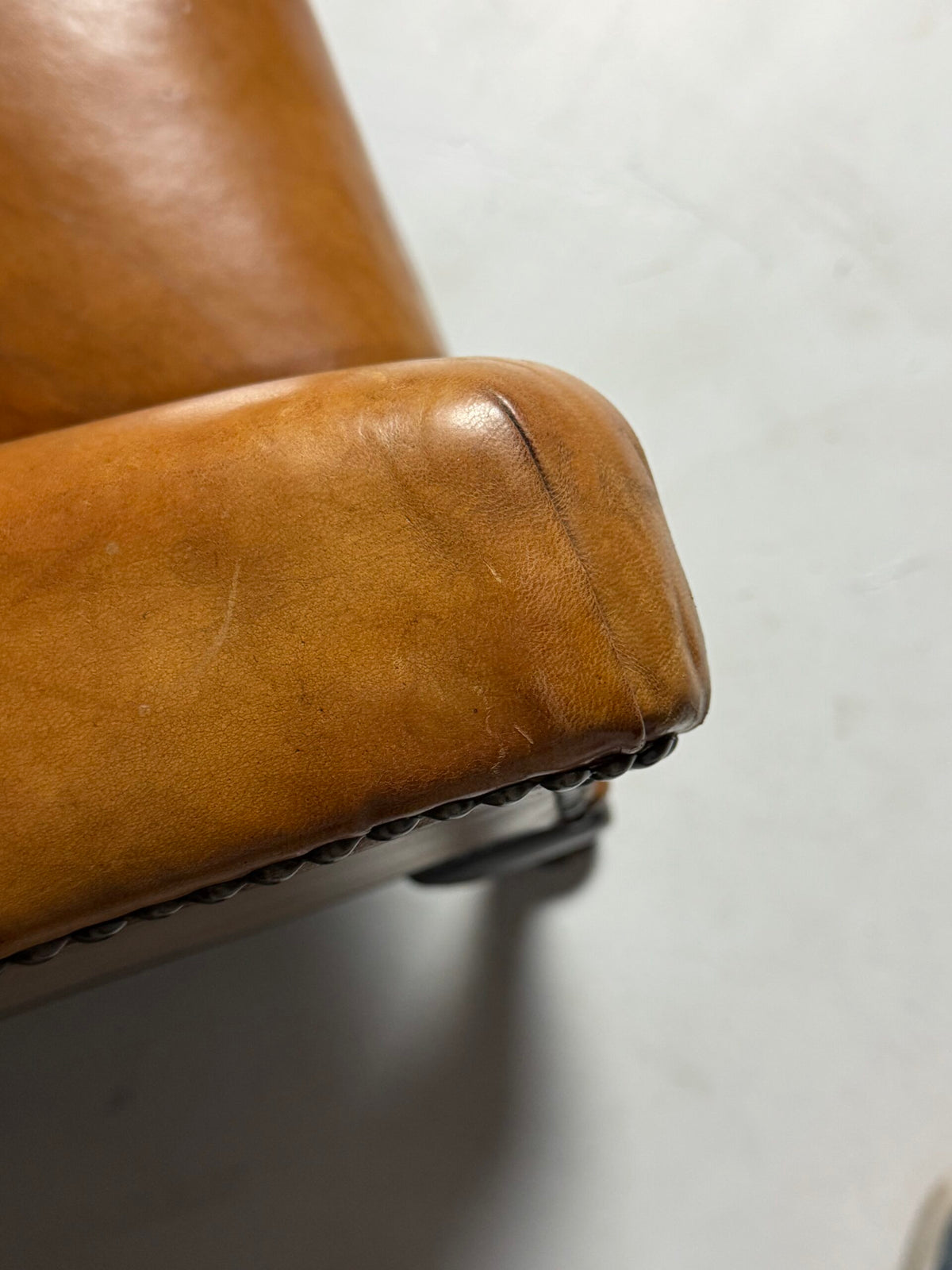 Sheepskin Leather Sofa Bench, Mid to Late 20th Century, photo 7