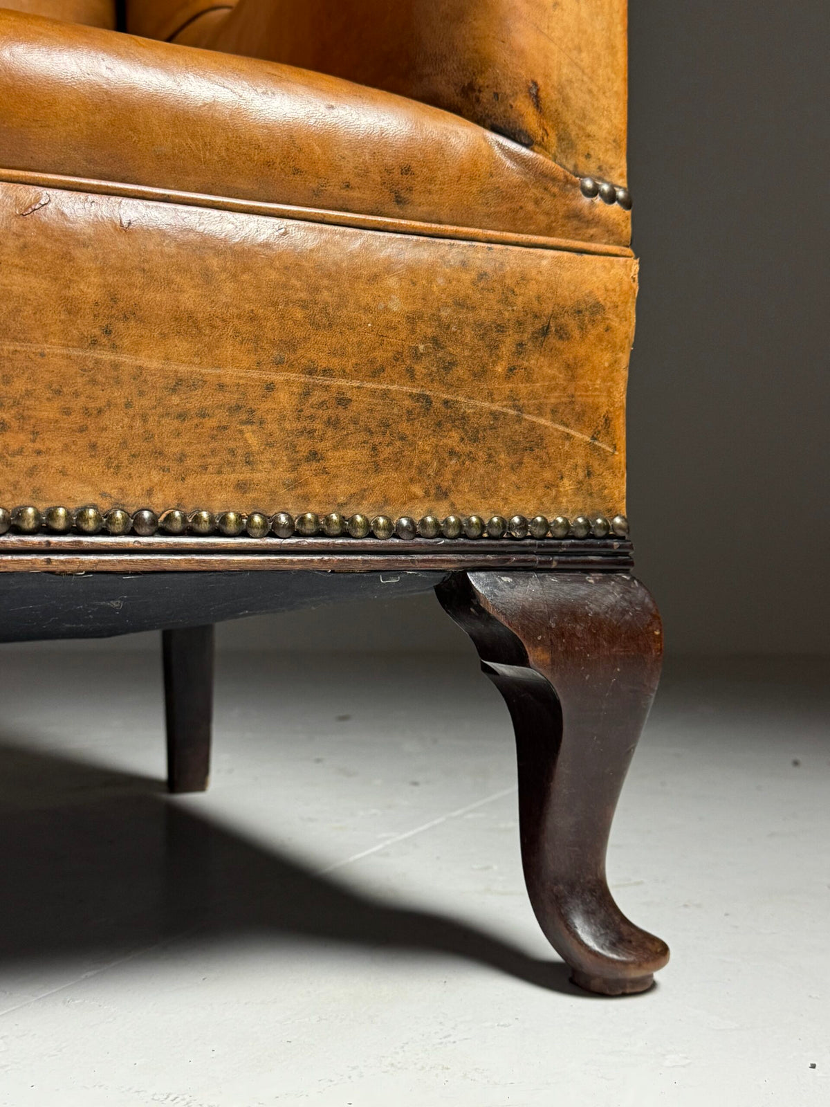 Sheepskin Leather Sofa Bench, Mid to Late 20th Century, photo 10