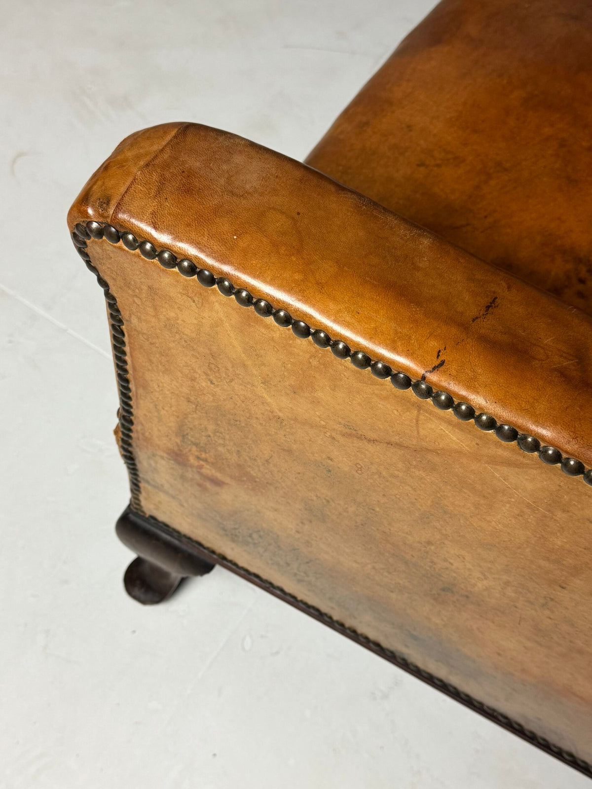 Sheepskin Leather Sofa Bench, Mid to Late 20th Century, photo 12