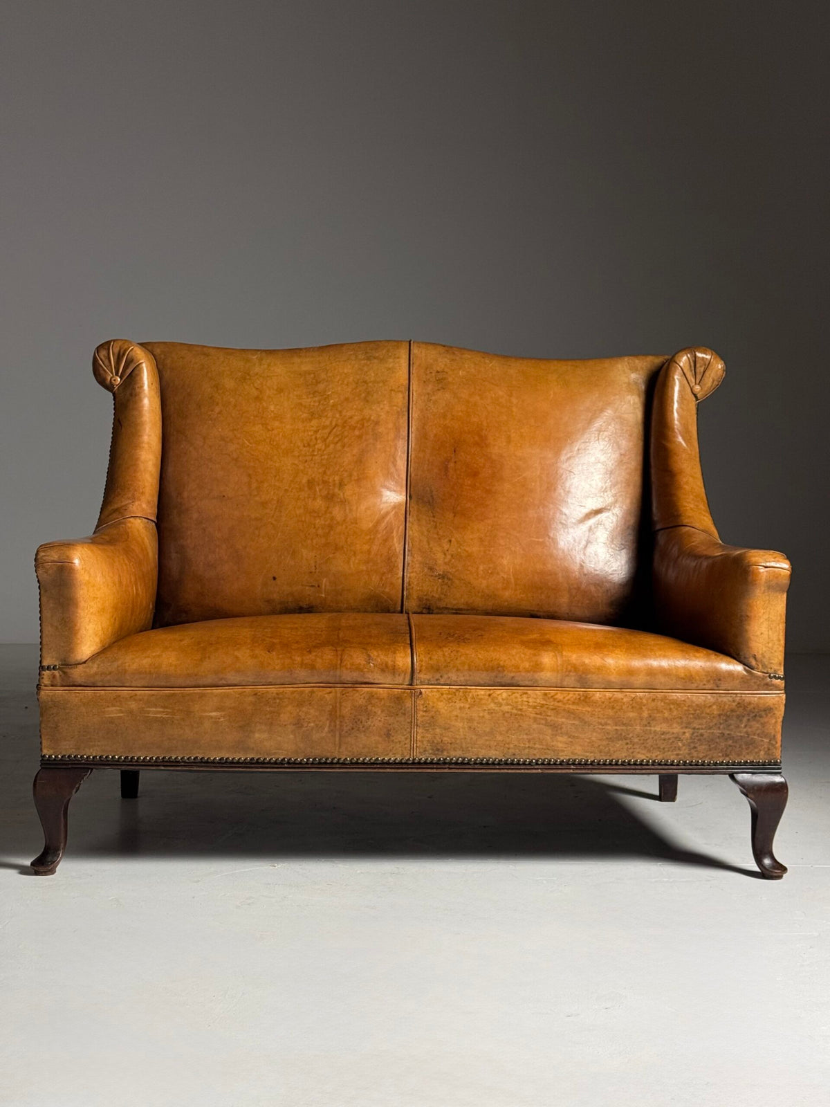Sheepskin Leather Sofa Bench, Mid to Late 20th Century, photo 13