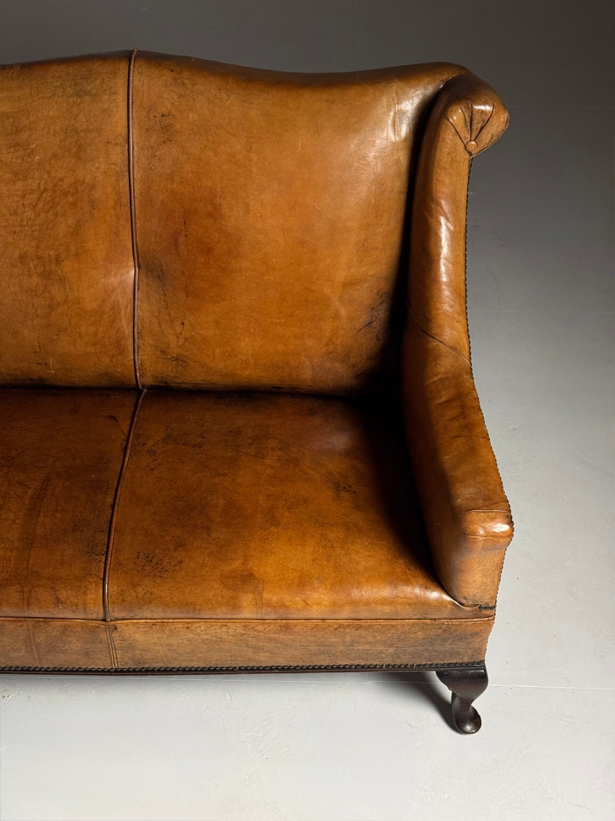 Sheepskin Leather Sofa Bench, Mid to Late 20th Century, photo 14