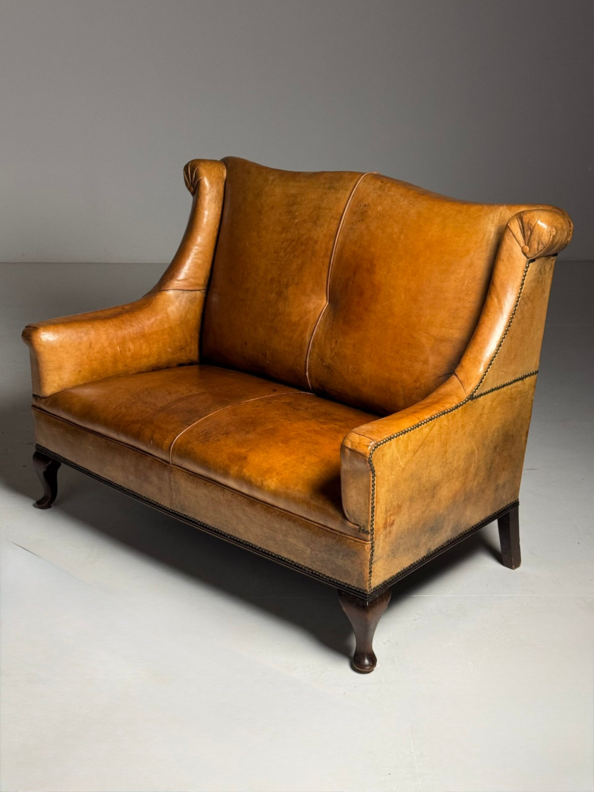 Sheepskin Leather Sofa Bench, Mid to Late 20th Century, photo 16