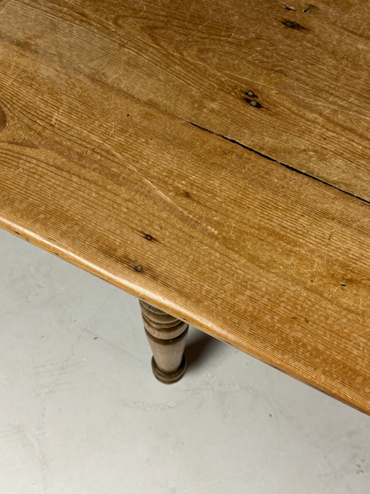 Belgian Pine Refectory Table with Two Drawers, 241 cm, photo 4