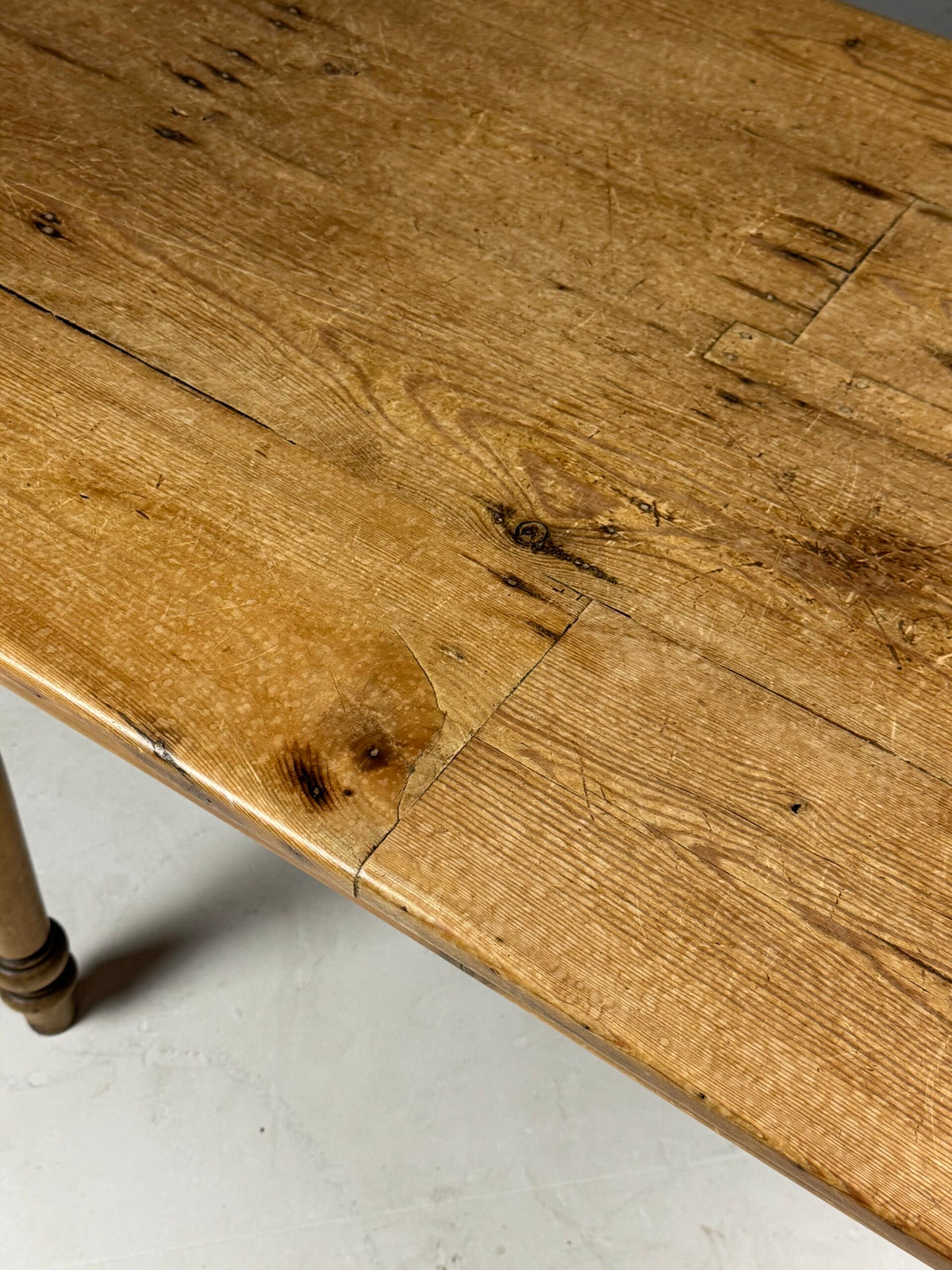 Belgian Pine Refectory Table with Two Drawers, 241 cm, photo 7