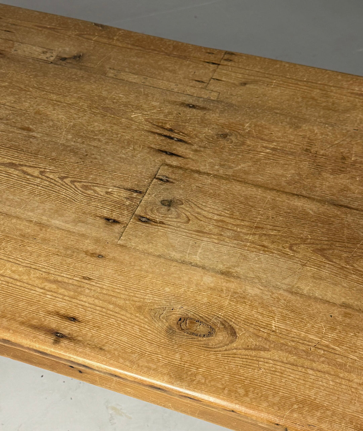 Belgian Pine Refectory Table with Two Drawers, 241 cm, photo 9