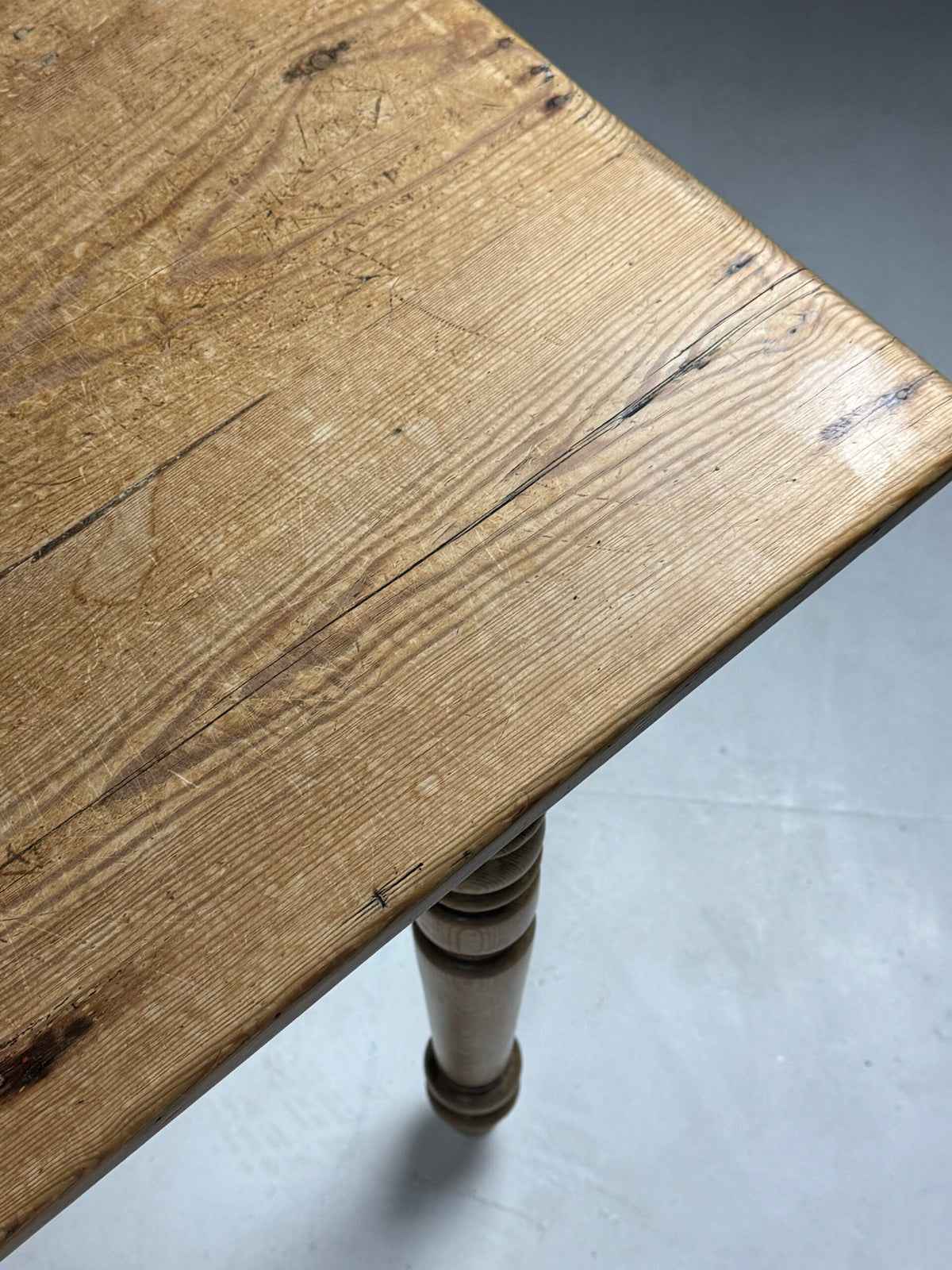 Belgian Pine Refectory Table with Two Drawers, 241 cm, photo 10