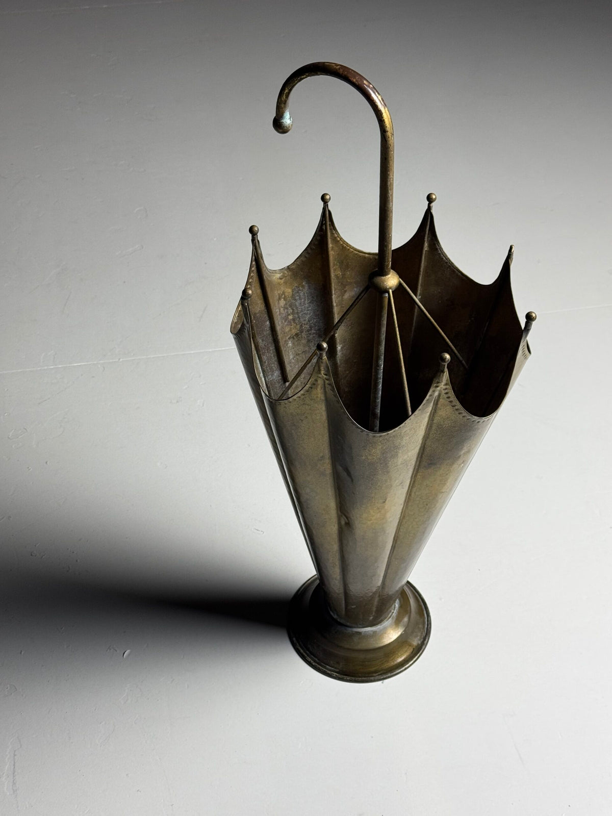 Copper Umbrella Stand in the Shape of an Umbrella, photo 6