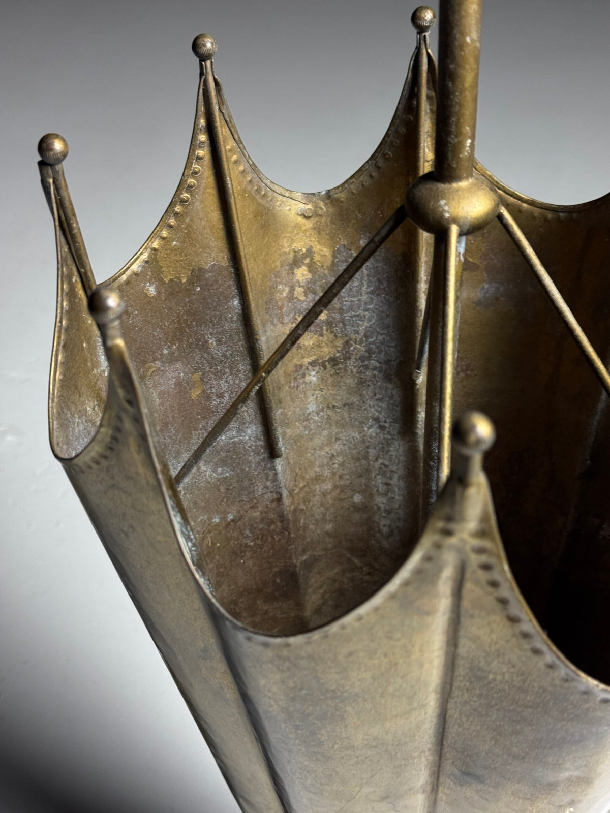 Copper Umbrella Stand in the Shape of an Umbrella, photo 3