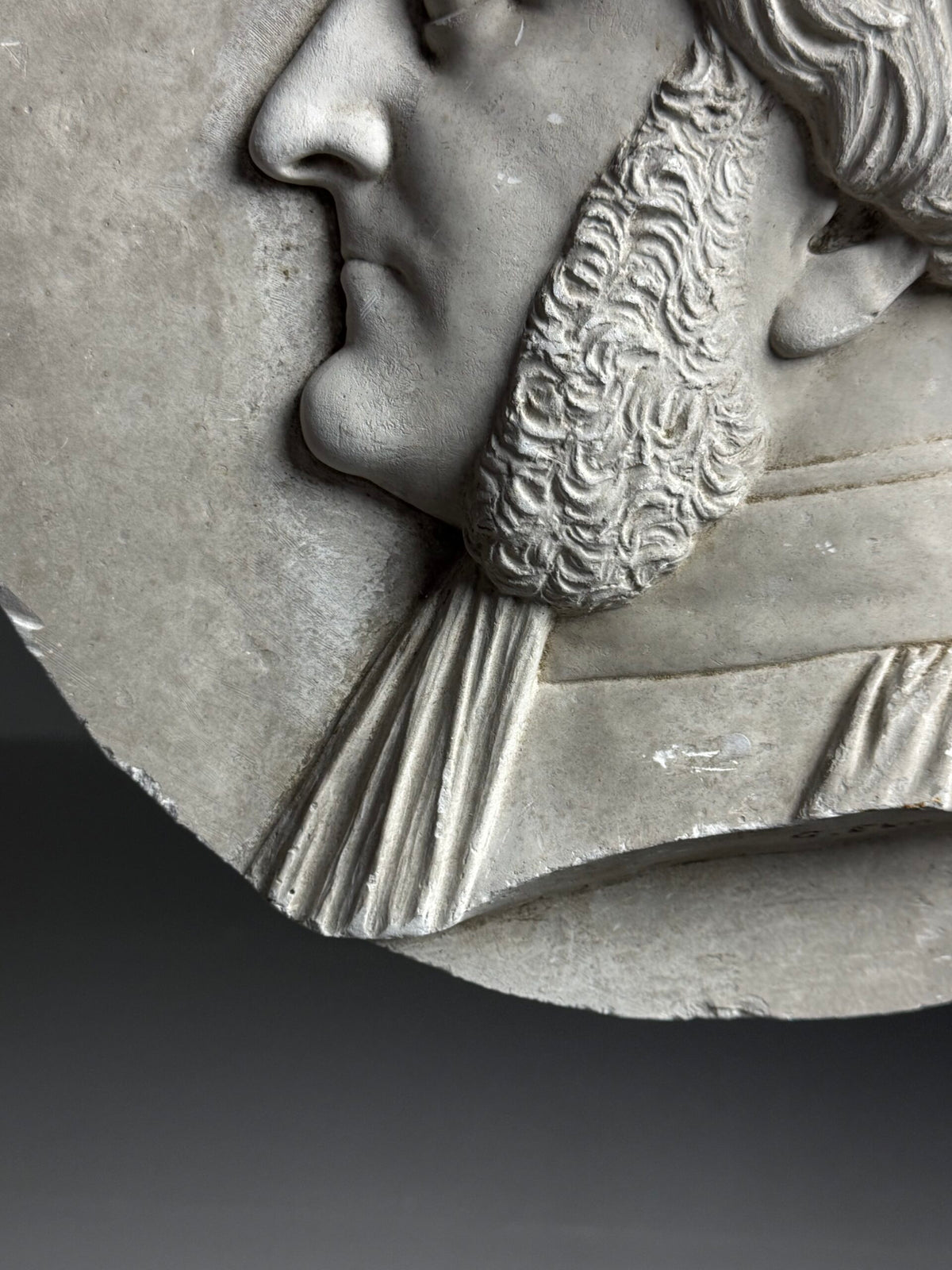 Plaster Medallion Signed G. Evrard, France, 1862, photo 11