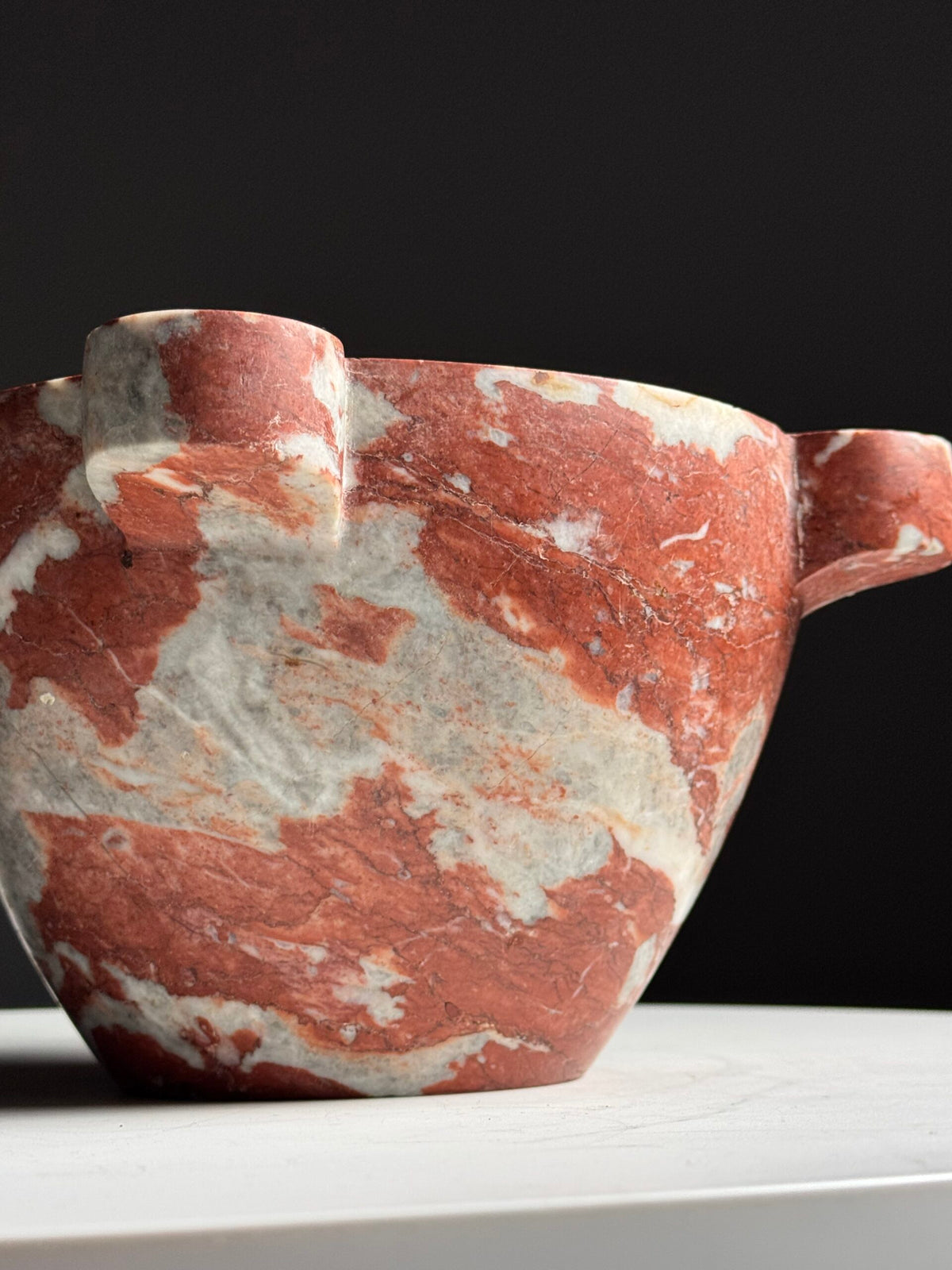 Red Languedoc Marble Mortar, France, 20th Century, photo 4