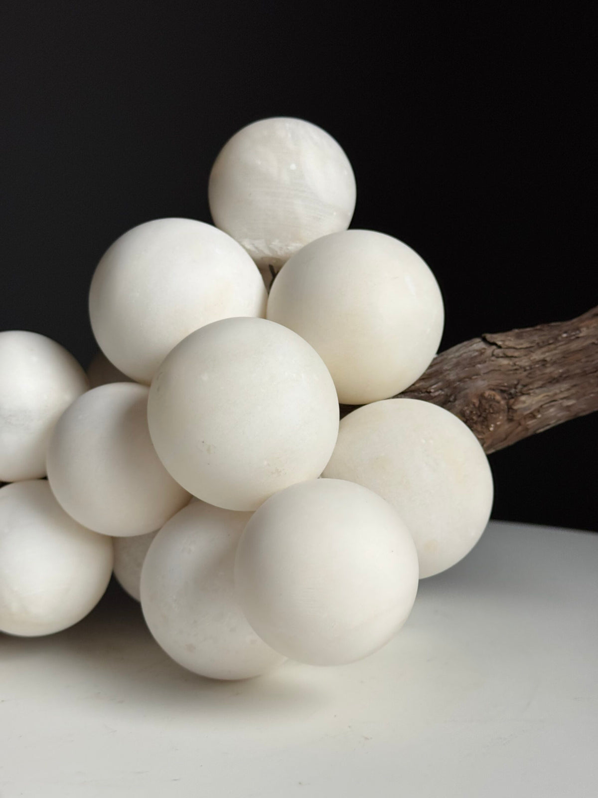 Large White Alabaster Bunch of Grapes, Italy, photo 8