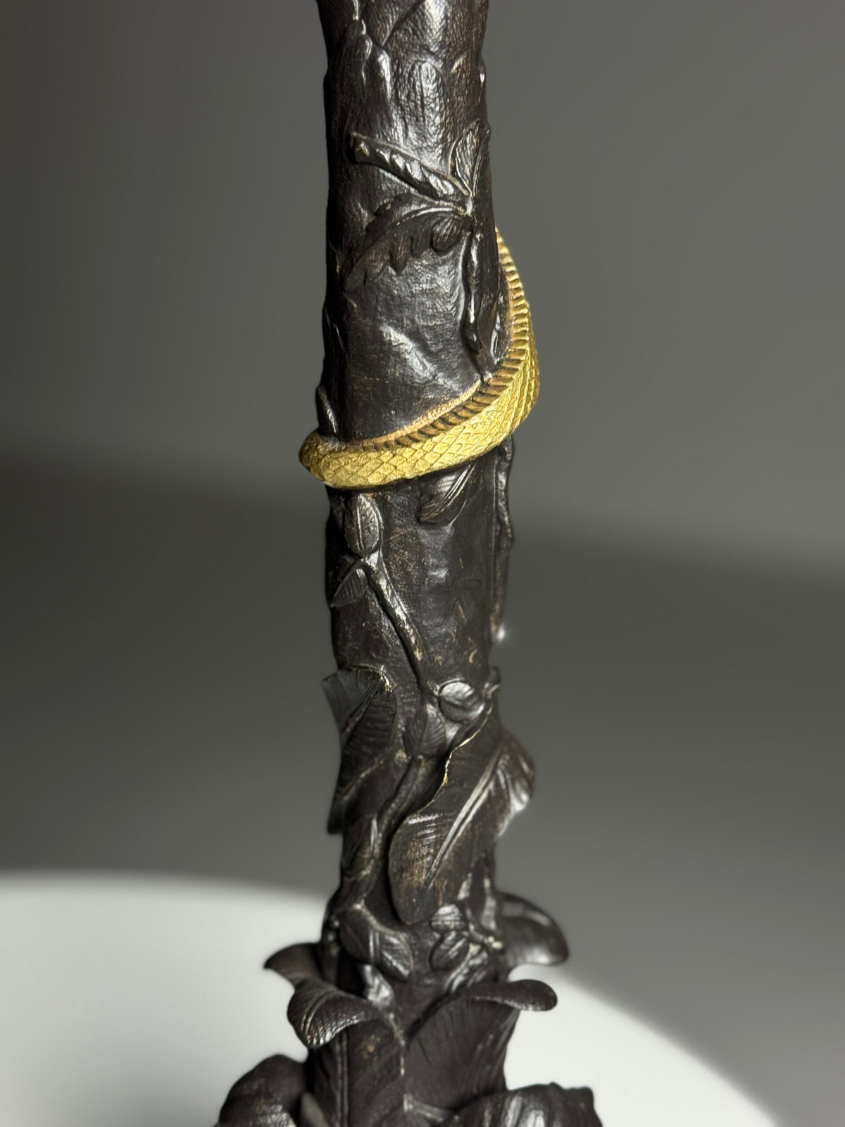 Pair of Gilt Bronze Palm Candlesticks, Early 19th Century, photo 30