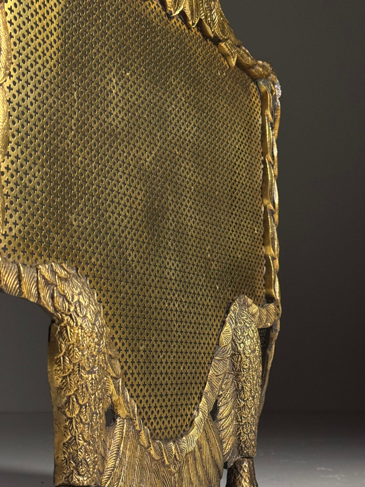 Italian Brass Fire Screen with Adjustable Wings, c. 1960, photo 12