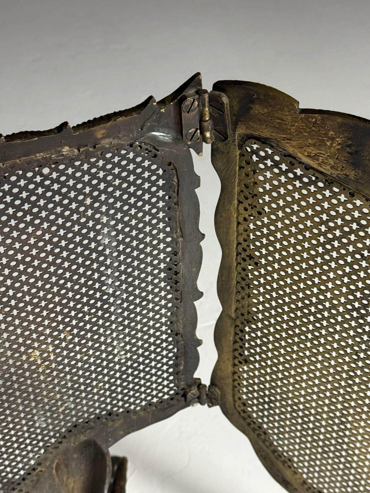 Italian Brass Fire Screen with Adjustable Wings, c. 1960, photo 4