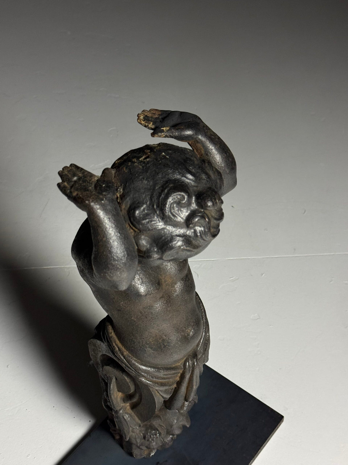 Pair of Cast Iron Angels on Stands, France, 19th Century, photo 9