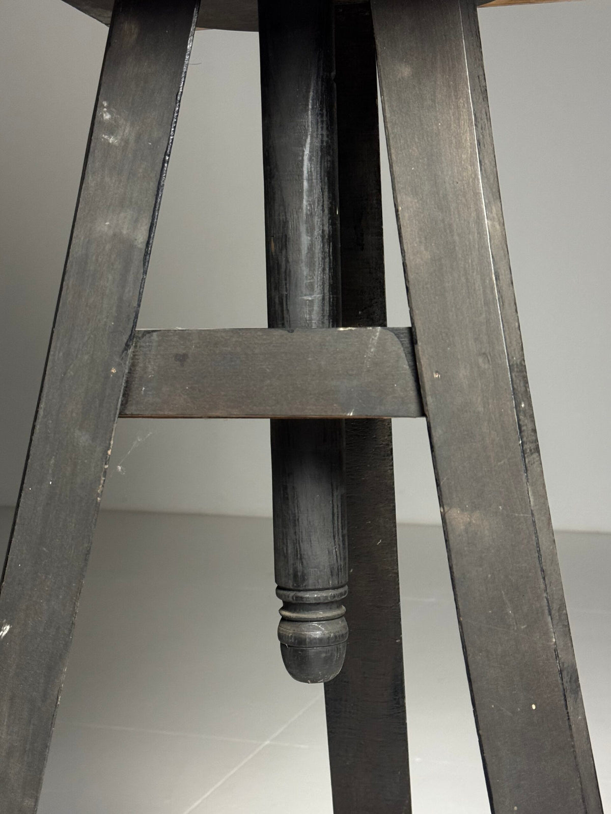 Vintage Ebonised Oak Sculpture Stand, Paris, Mid 20th Century, photo 4