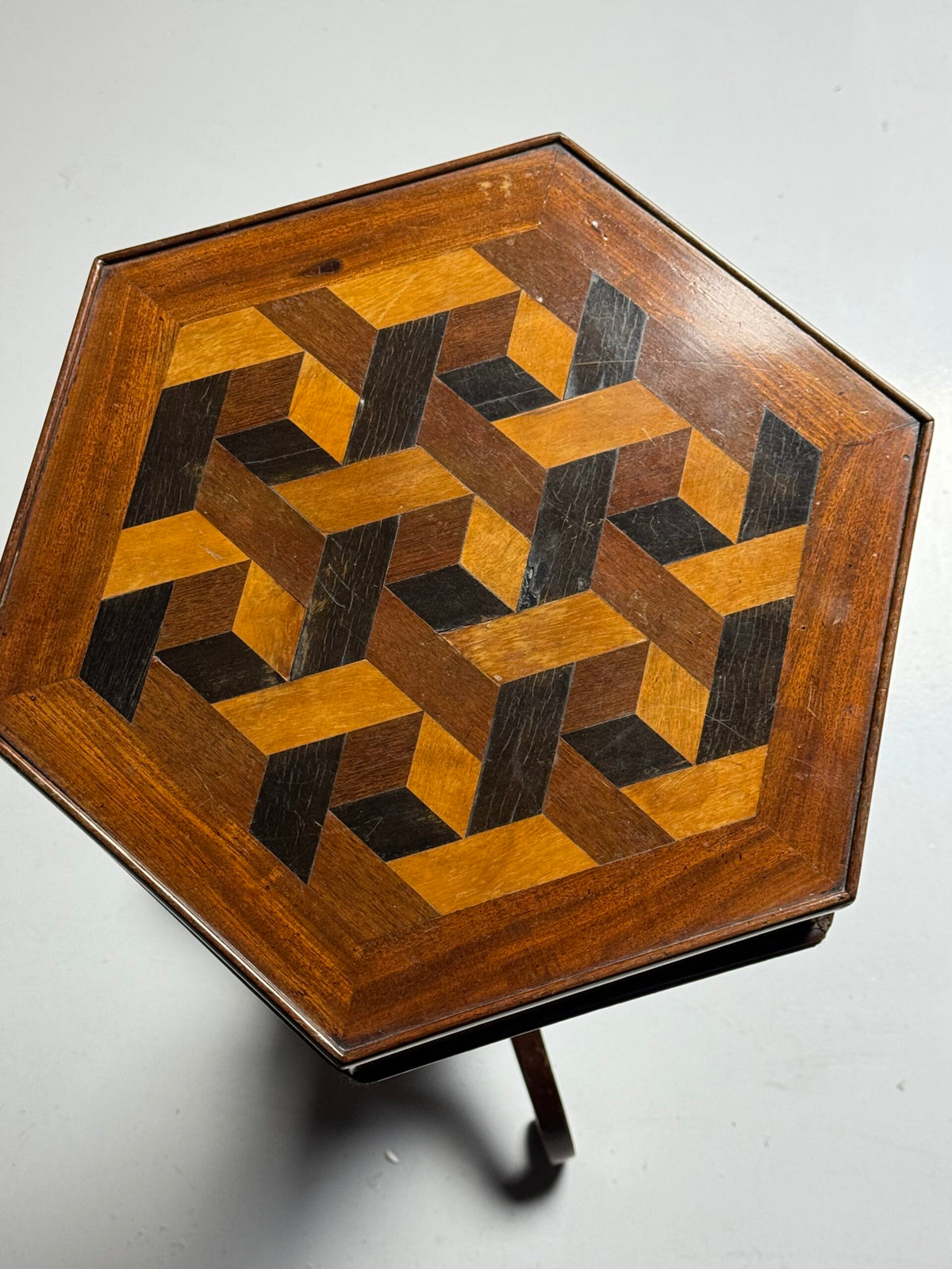 French Marquetry Side Table with Drawer, circa 1900, photo 20