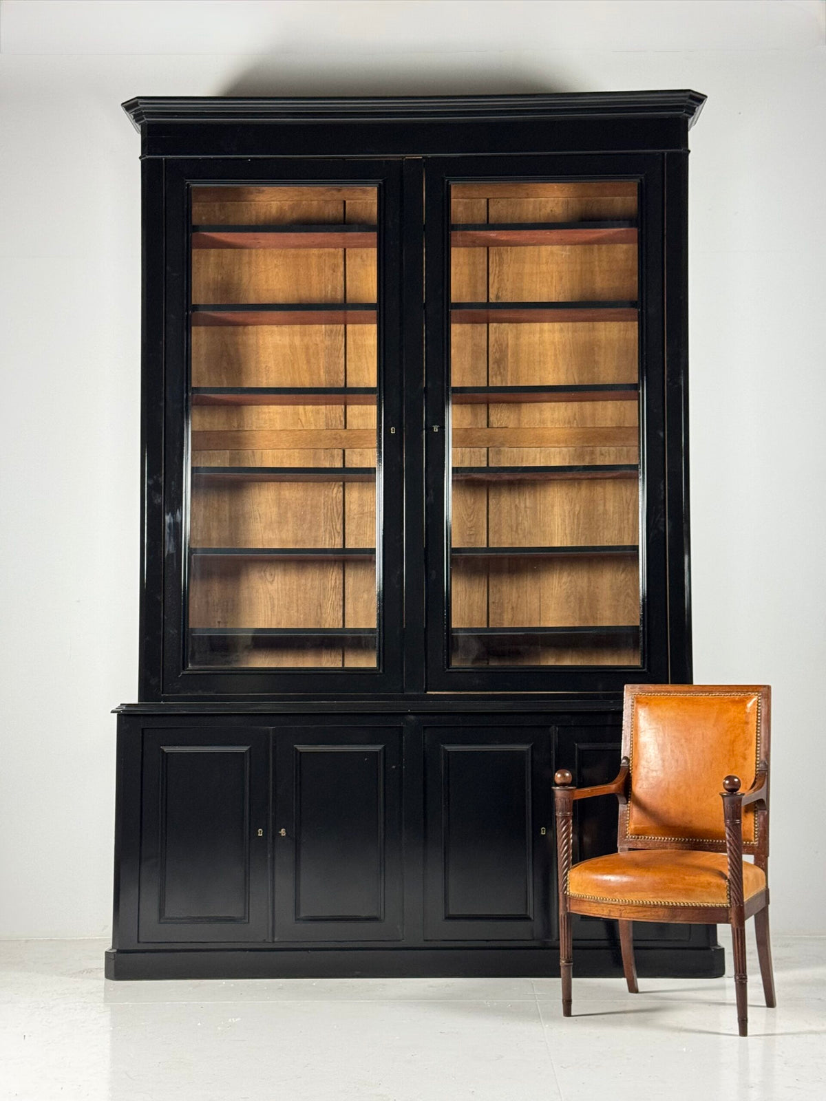 Very Large Louis Philippe Library Bookcase, 303 cm, Late 19th Century, photo 15
